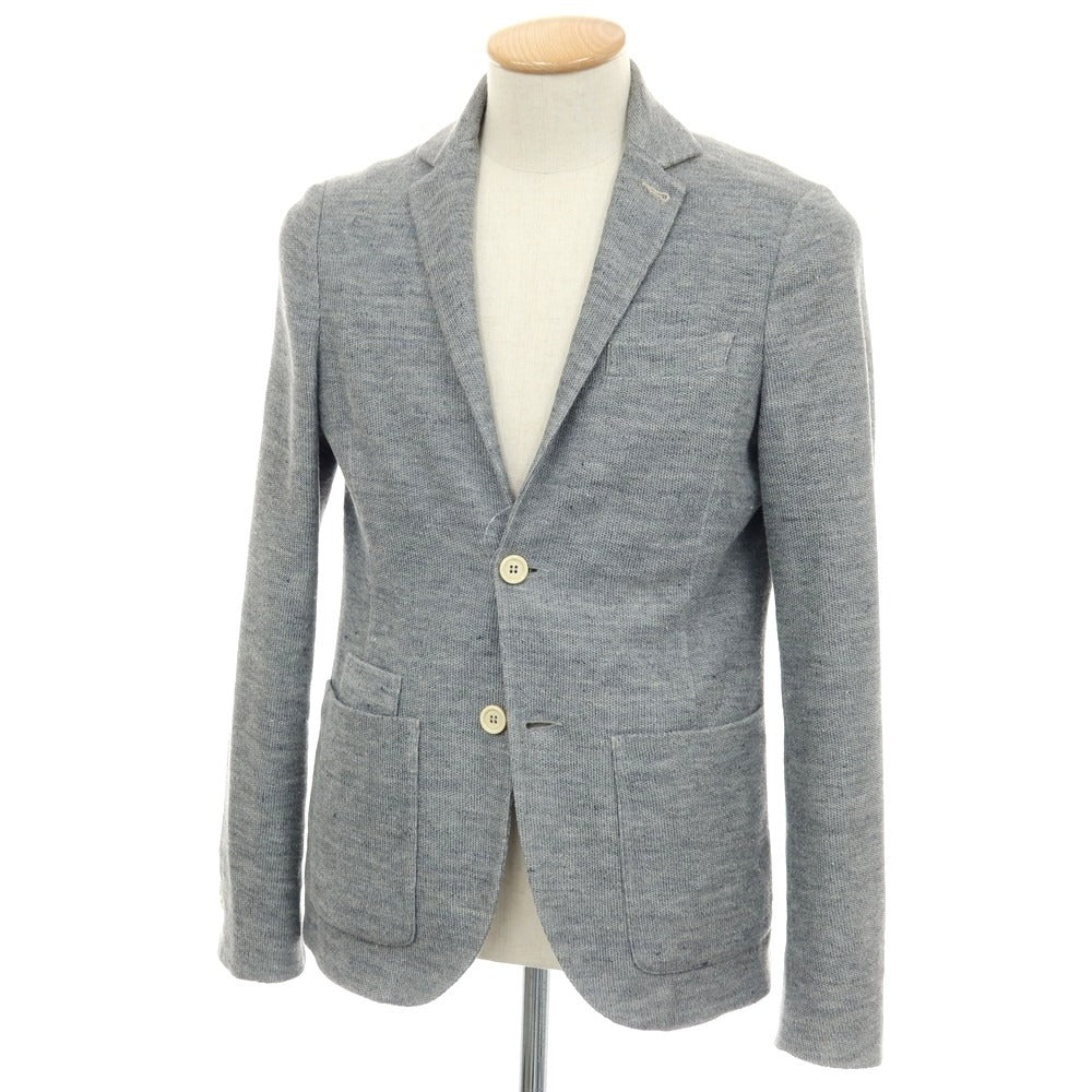 【中古】イレブンティ eleventy リネン 2B カジュアルジャケット ライトグレー【サイズ42 8R】【 状態ランクC 】【 メンズ 】