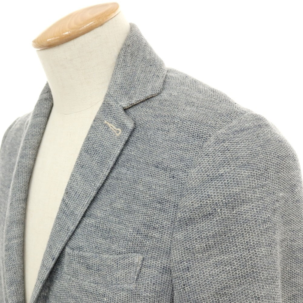 【中古】イレブンティ eleventy リネン 2B カジュアルジャケット ライトグレー【サイズ42 8R】【 状態ランクC 】【 メンズ 】