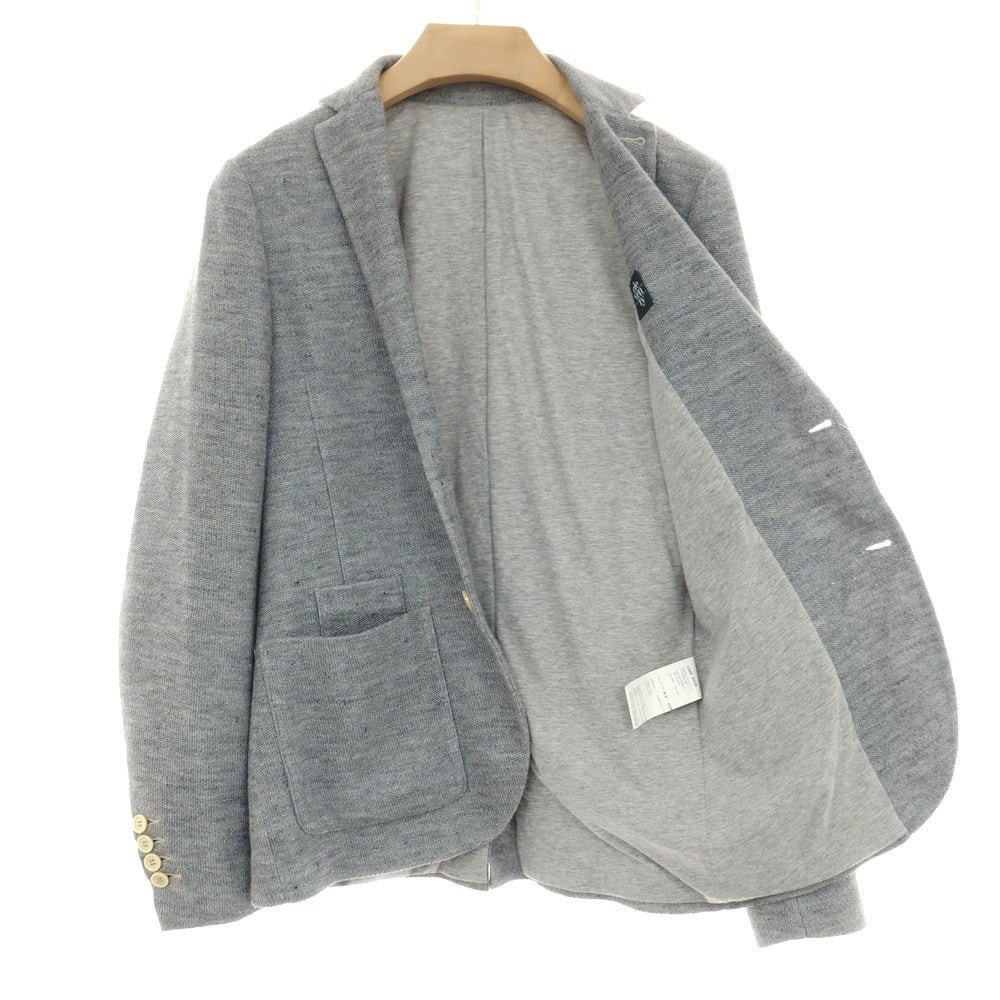 【中古】イレブンティ eleventy リネン 2B カジュアルジャケット ライトグレー【サイズ42 8R】【 状態ランクC 】【 メンズ 】