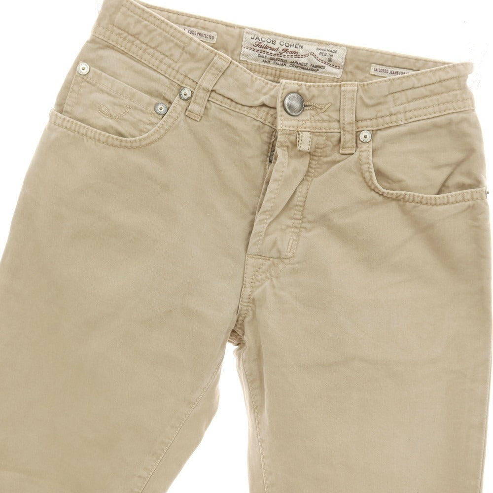 【中古】ヤコブコーエン JACOB COHEN PW688 コットン 5ポケットパンツ ベージュ【サイズ28】【 状態ランクB 】【 メンズ 】