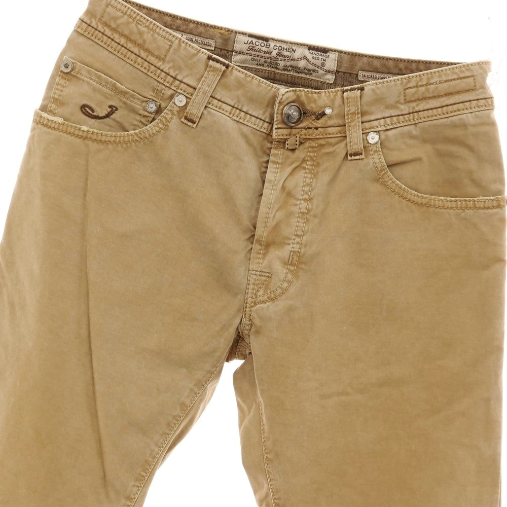 【中古】ヤコブコーエン JACOB COHEN J620 コットンポリウレタン 5ポケットパンツ ベージュ【サイズ30】【 状態ランクB 】【 メンズ 】