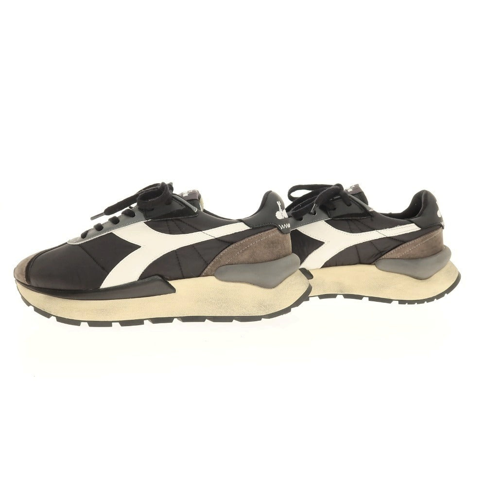 【中古】ディアドラ Diadora HERITAGE スニーカー ブラックxグレー【サイズ25】【 状態ランクB 】【 メンズ 】