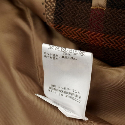 【中古】ドリスヴァンノッテン DRIES VAN NOTEN コットンウール チェック 2B テーラードジャケット ベージュxブラウン【 M 】【 状態ランクB 】【 メンズ 】