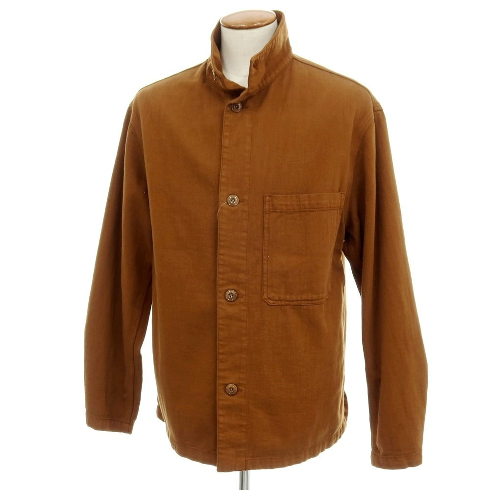 【中古】ルメール LEMAIRE ツイルコットン スタンドカラー ワークジャケット ブラウン【サイズ48】【 状態ランクB 】【 メンズ 】