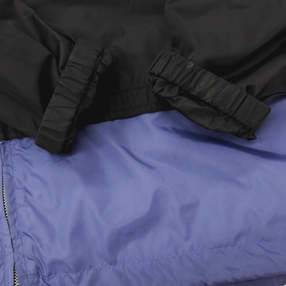 【中古】マルニ MARNI ナイロン フーデッド ジップアップブルゾン ブラックxスモークブルー【サイズ46】【 状態ランクC 】【 メンズ 】