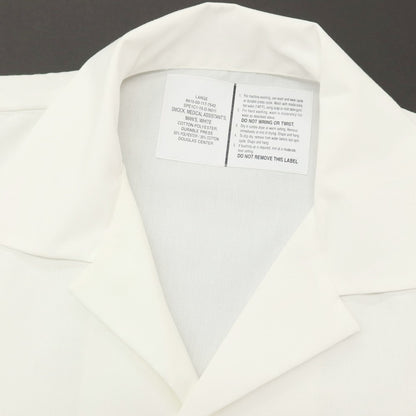 【中古】ミリタリー MILITARY US ARMY SMOCK MEDICAL ASSISTANTS ポリエステルコットン オープンカラー 半袖シャツ ホワイト【サイズL】【 状態ランクA 】【 メンズ 】