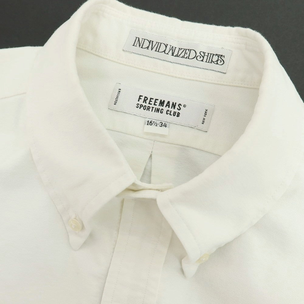 【中古】フリーマンズスポーティングクラブ FREEMANS SPORTING CLUB × INDIVIDUALIZED SHIRT コットン ボタンダウン カジュアルシャツ ホワイト【サイズ16 1/2】【 状態ランクC 】【 メンズ 】