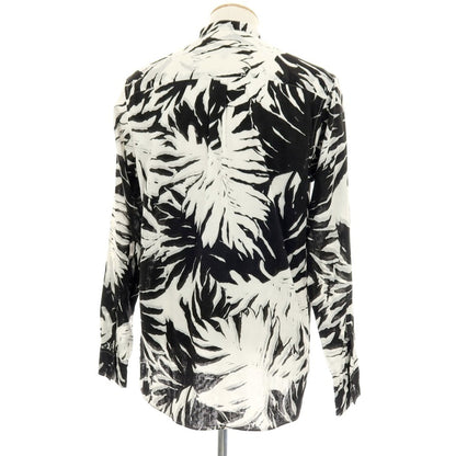 【中古】フリーマンズスポーティングクラブ FREEMANS SPORTING CLUB リネン バンドカラー カジュアルシャツ ブラックxホワイト【サイズS】【 状態ランクB 】【 メンズ 】