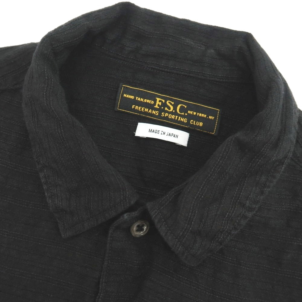 【中古】フリーマンズスポーティングクラブ FREEMANS SPORTING CLUB コットン系 カジュアルシャツ ブラック【サイズ表記なし（M位）】【 状態ランクC 】【 メンズ 】