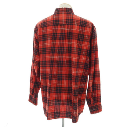 【中古】ドリスヴァンノッテン DRIES VAN NOTEN コットン チェック ボタンダウン カジュアルシャツ レッドxブラック【サイズ44】【 状態ランクB 】【 メンズ 】