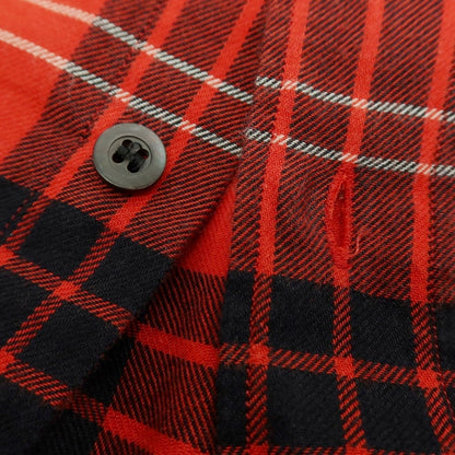 【中古】ドリスヴァンノッテン DRIES VAN NOTEN コットン チェック ボタンダウン カジュアルシャツ レッドxブラック【サイズ44】【 状態ランクB 】【 メンズ 】
