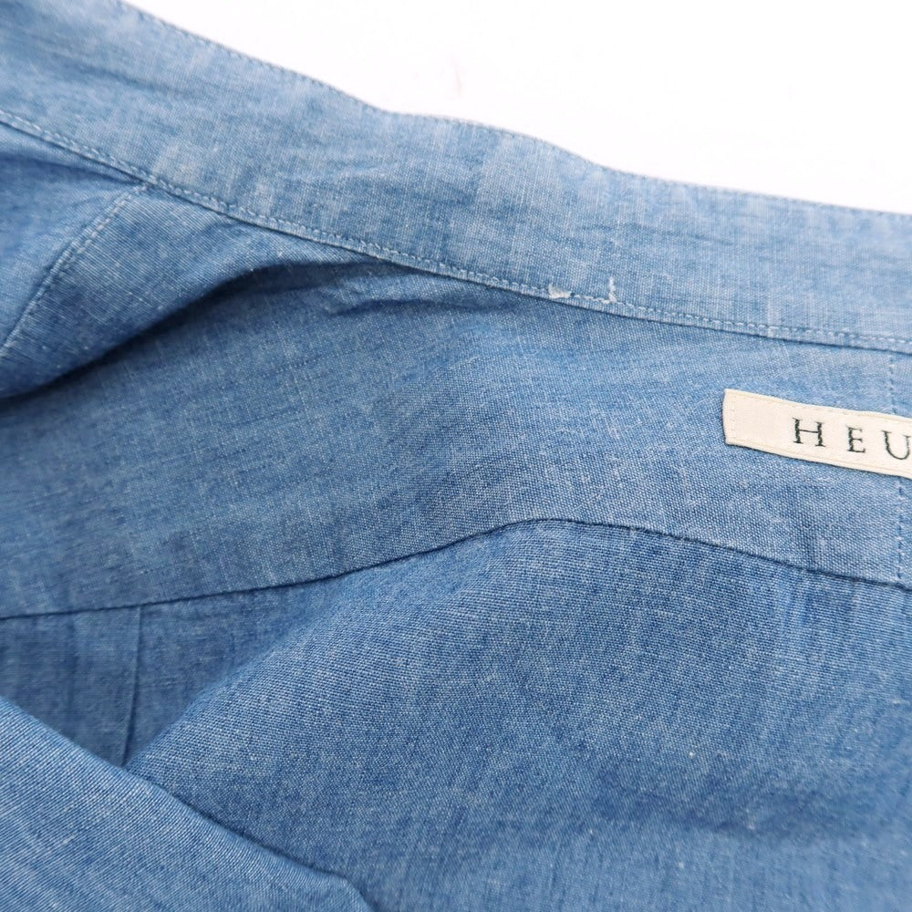 【中古】ユーゲン HEUGN コットン カジュアルシャツ ブルー【サイズ3】【 状態ランクB 】【 メンズ 】