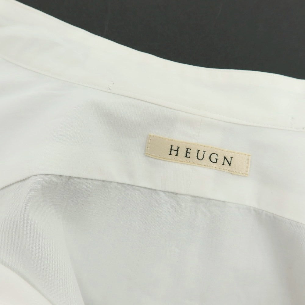 【中古】ユーゲン HEUGN コットン カジュアルシャツ ホワイト【 サイズ3 】【 状態ランクB 】【 メンズ 】 [APD]