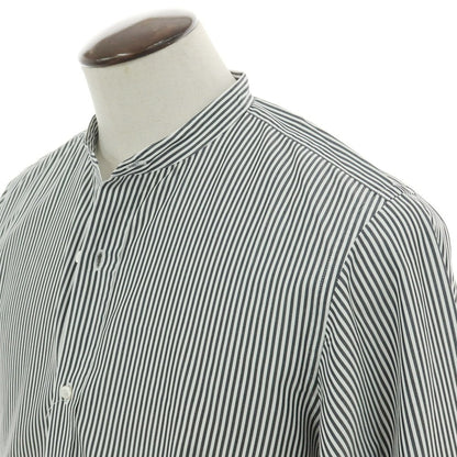 【中古】ユーゲン HEUGN コットン ストライプ カジュアルシャツ ブラックxホワイト【サイズ3】【 状態ランクB 】【 メンズ 】