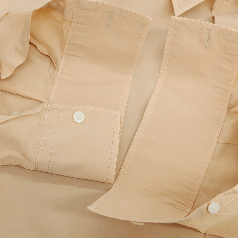 【中古】ユーゲン HEUGN コットン レギュラーカラー カジュアルシャツ ベージュ【サイズ3】【 状態ランクC 】【 メンズ 】