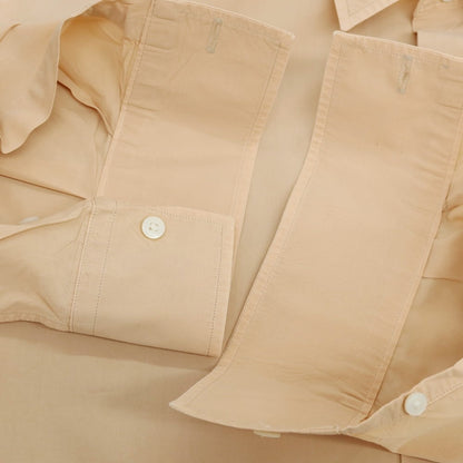 【中古】ユーゲン HEUGN コットン レギュラーカラー カジュアルシャツ ベージュ【サイズ3】【 状態ランクC 】【 メンズ 】