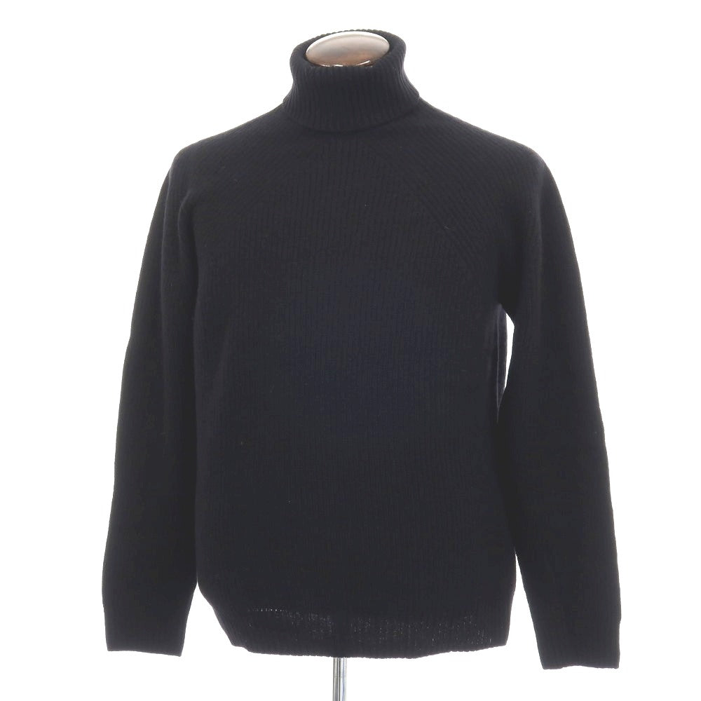 【中古】フリーマンズスポーティングクラブ FREEMANS SPORTING CLUB ウール系 タートルネック プルオーバーニット ブラック【 3 】【 状態ランクC 】【 メンズ 】