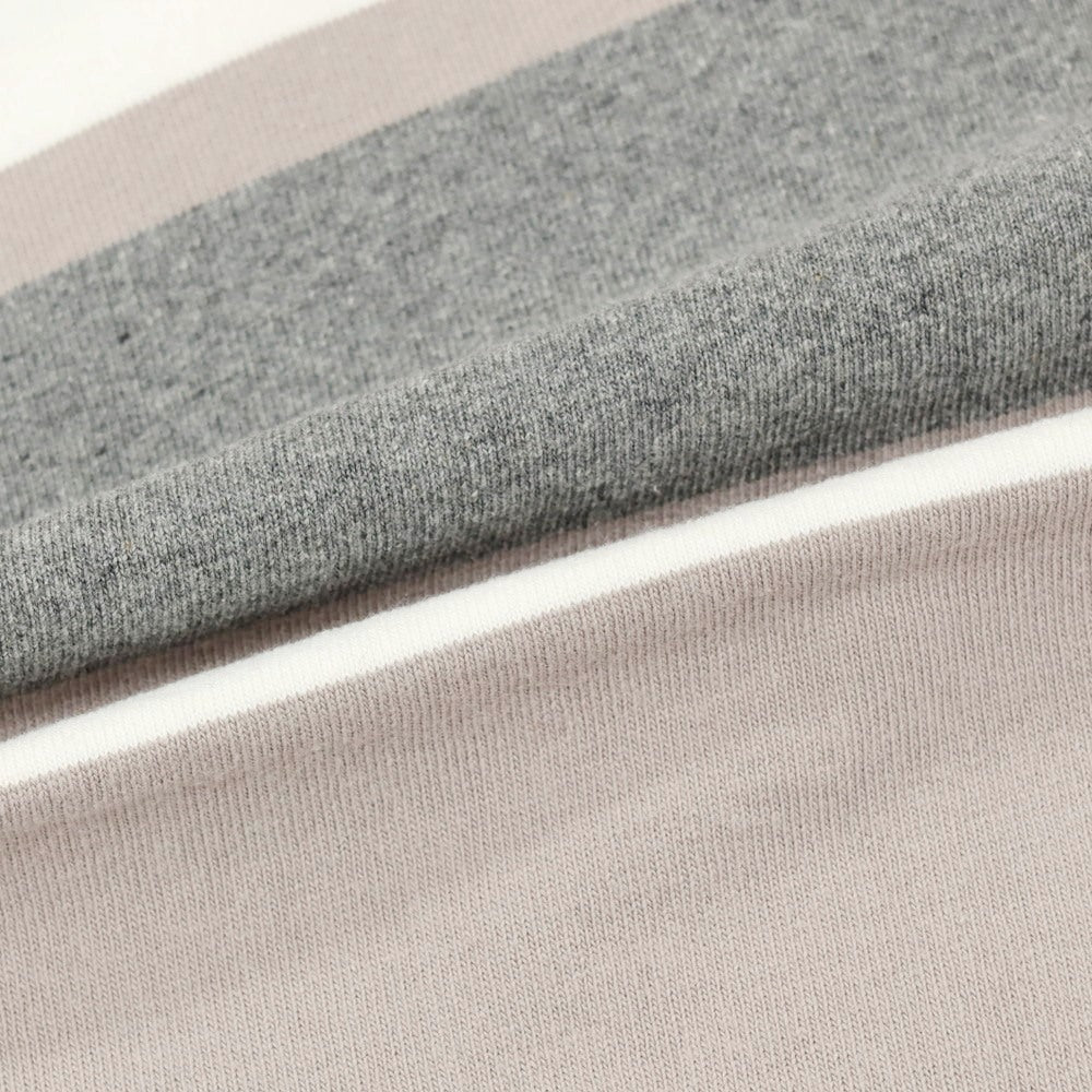 【中古】バーバリアン Barbarian コットン クルーネック 長袖Ｔシャツ グレージュxホワイト【 XL 】【 状態ランクC 】【 メンズ 】