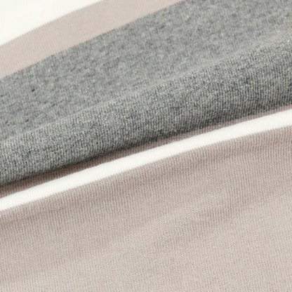 【中古】バーバリアン Barbarian コットン クルーネック 長袖Ｔシャツ グレージュxホワイト【 XL 】【 状態ランクC 】【 メンズ 】