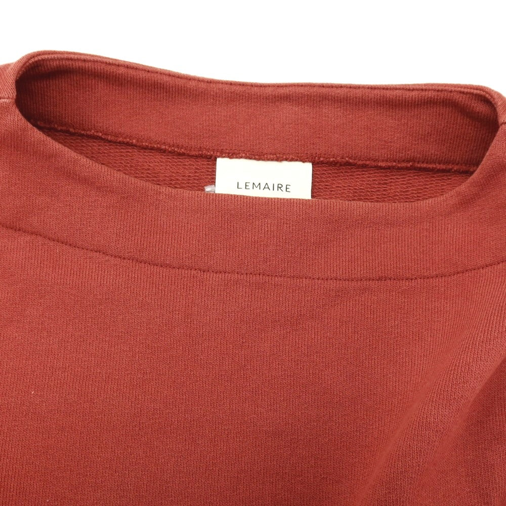 【中古】ルメール LEMAIRE コットン ボートネック ポケット 長袖Ｔシャツ レッド系【サイズM】【 状態ランクC 】【 メンズ 】[CPD]