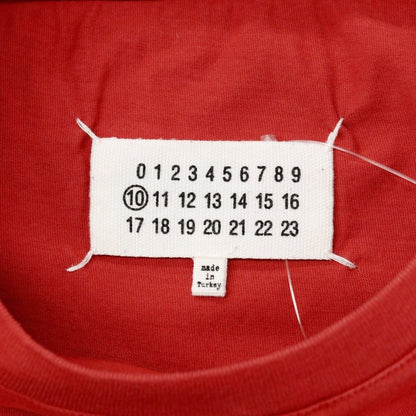 【中古】メゾン マルタン マルジェラ Maison Martin Margiela コットン クルーネック 半袖Ｔシャツ レッド【 52 】【 状態ランクB 】【 メンズ 】[APD]