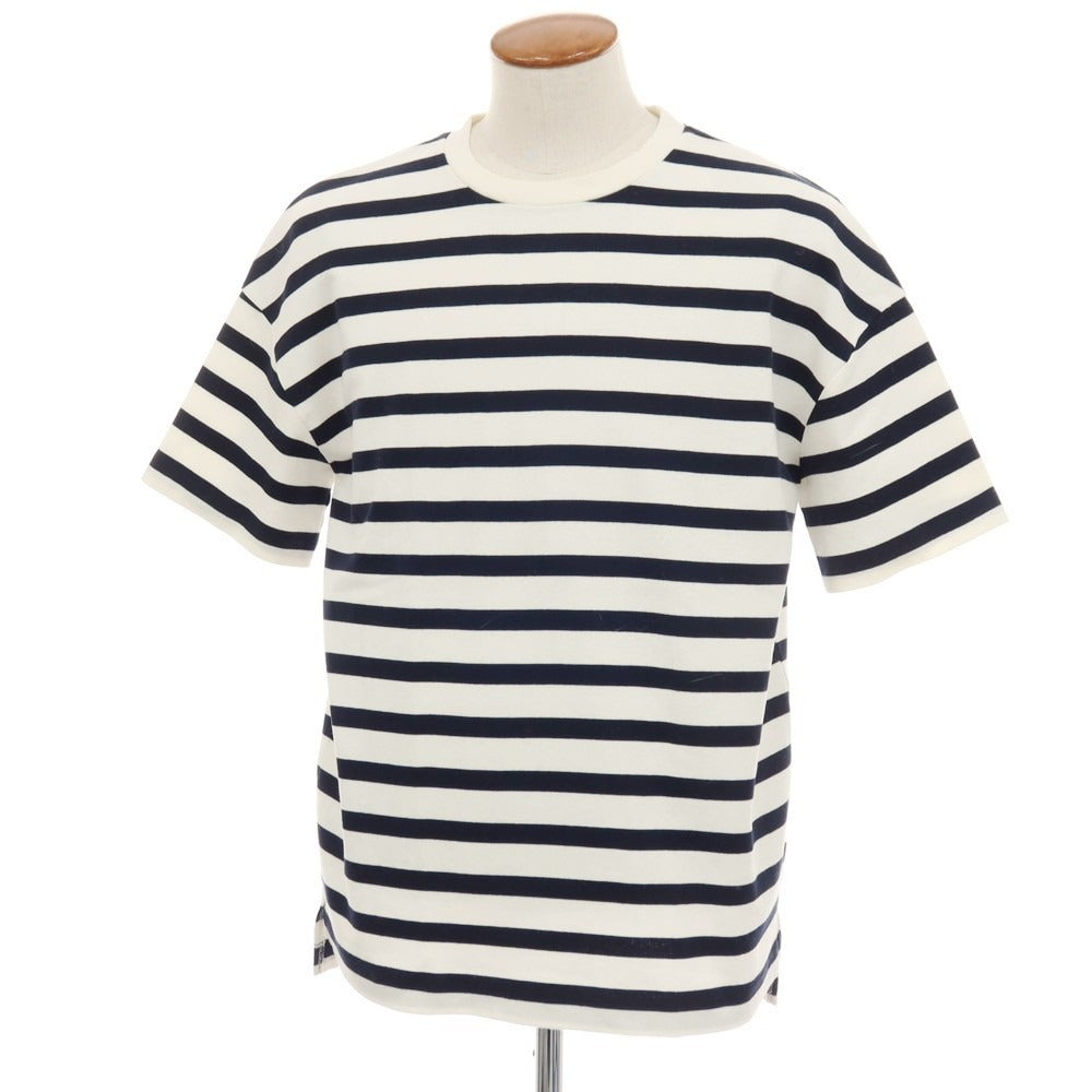 【中古】ワーク ノット ワーク WORK NOT WORK URBAN RESEARCH コットンナイロン ボーダー クルーネック 半袖Ｔシャツ ホワイトxブラック【サイズM】【 状態ランクB 】【 メンズ 】