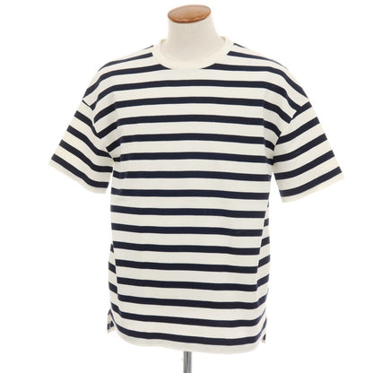【中古】ワーク ノット ワーク WORK NOT WORK URBAN RESEARCH コットンナイロン ボーダー クルーネック 半袖Ｔシャツ ホワイトxブラック【 M 】【 状態ランクB 】【 メンズ 】[APD]