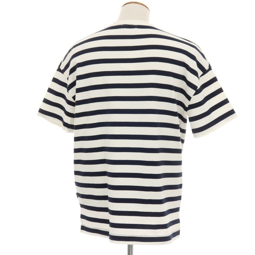 【中古】ワーク ノット ワーク WORK NOT WORK URBAN RESEARCH コットンナイロン ボーダー クルーネック 半袖Ｔシャツ ホワイトxブラック【サイズM】【 状態ランクB 】【 メンズ 】