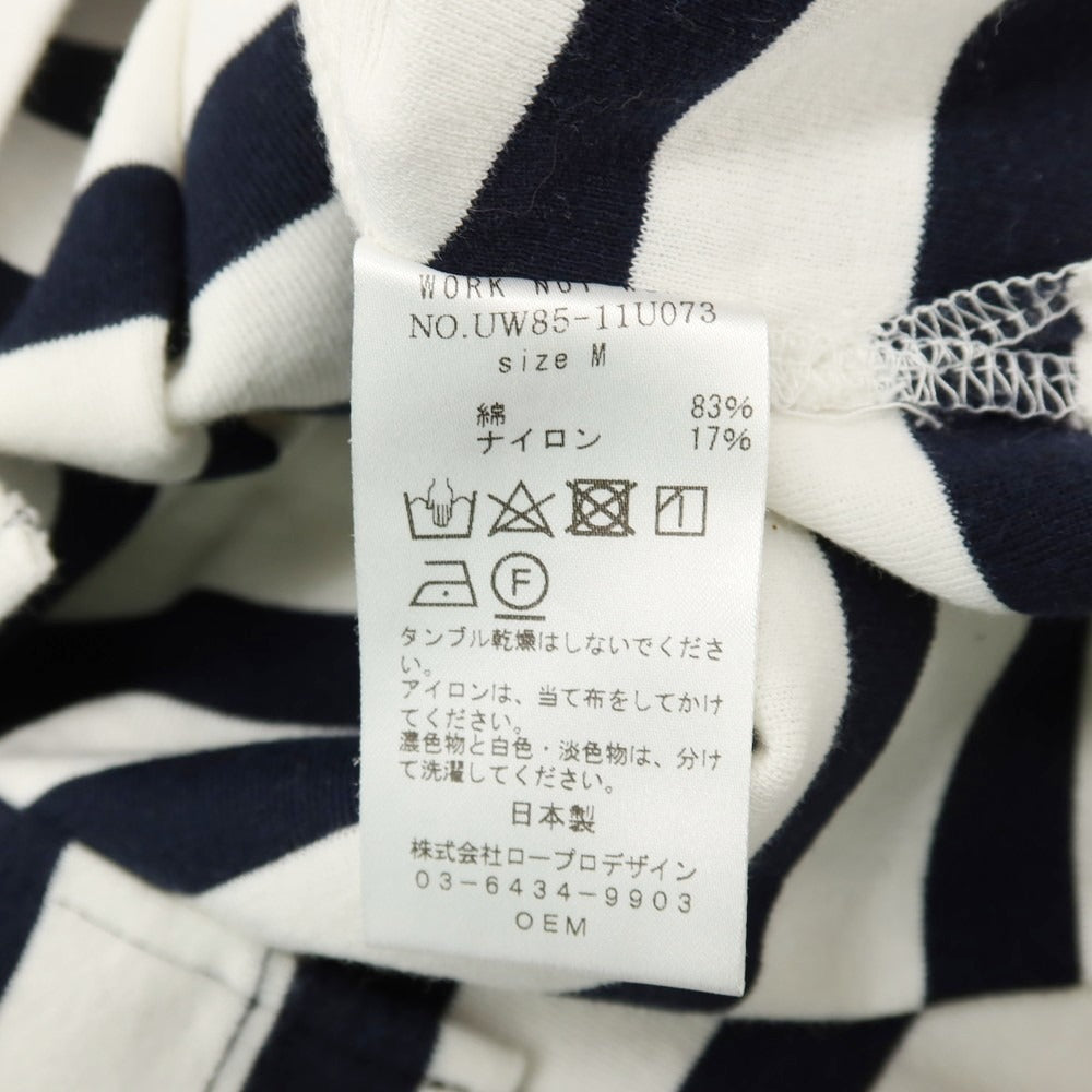 【中古】ワーク ノット ワーク WORK NOT WORK URBAN RESEARCH コットンナイロン ボーダー クルーネック 半袖Ｔシャツ ホワイトxブラック【 M 】【 状態ランクB 】【 メンズ 】[APD]