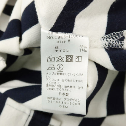 【中古】ワーク ノット ワーク WORK NOT WORK URBAN RESEARCH コットンナイロン ボーダー クルーネック 半袖Ｔシャツ ホワイトxブラック【 M 】【 状態ランクB 】【 メンズ 】[APD]