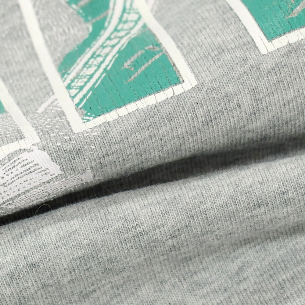 【中古】ブレス（BREATH） BREATH コットン クルーネック 半袖Ｔシャツ ライトグレーxグリーン【 M 】【 状態ランクB 】【 メンズ 】[APD]