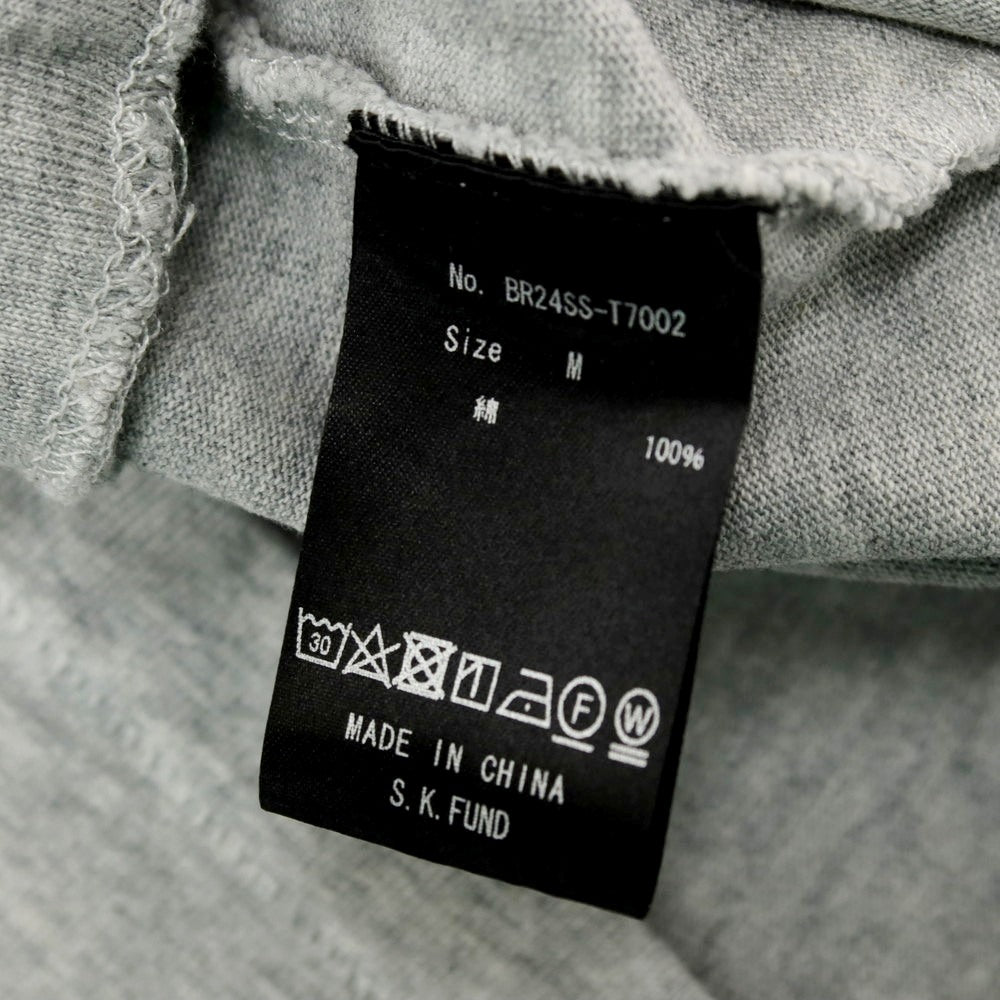 【中古】ブレス（BREATH） BREATH コットン クルーネック 半袖Ｔシャツ ライトグレーxグリーン【 M 】【 状態ランクB 】【 メンズ 】[APD]