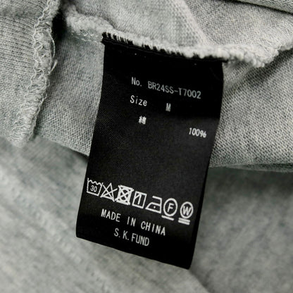 【中古】ブレス（BREATH） BREATH コットン クルーネック 半袖Ｔシャツ ライトグレーxグリーン【 M 】【 状態ランクB 】【 メンズ 】[APD]