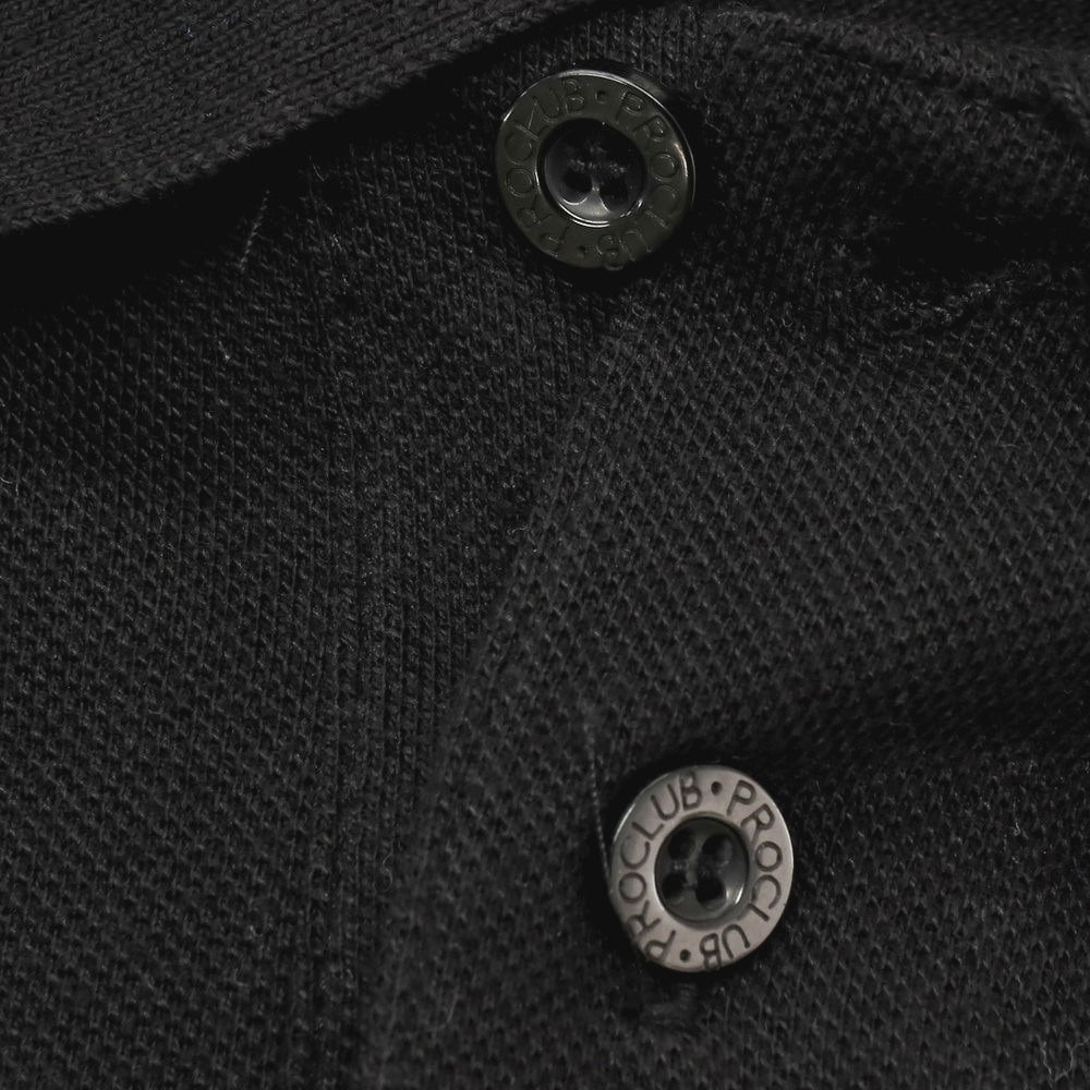 【中古】プロクラブ PRO CLUB コットンポリエステル 長袖ポロシャツ ブラック【 L 】【 状態ランクB 】【 メンズ 】