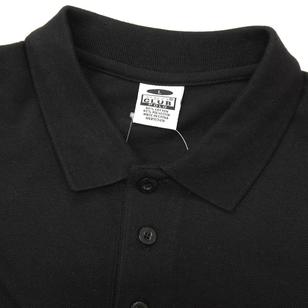 【中古】プロクラブ PRO CLUB コットンポリエステル 長袖ポロシャツ ブラック【サイズL】【 状態ランクB 】【 メンズ 】[CPD]