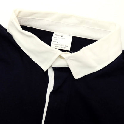 【中古】ミリタリー MILITARY イギリス軍 コットン 長袖ポロシャツ ネイビー【 3 】【 状態ランクB 】【 メンズ 】