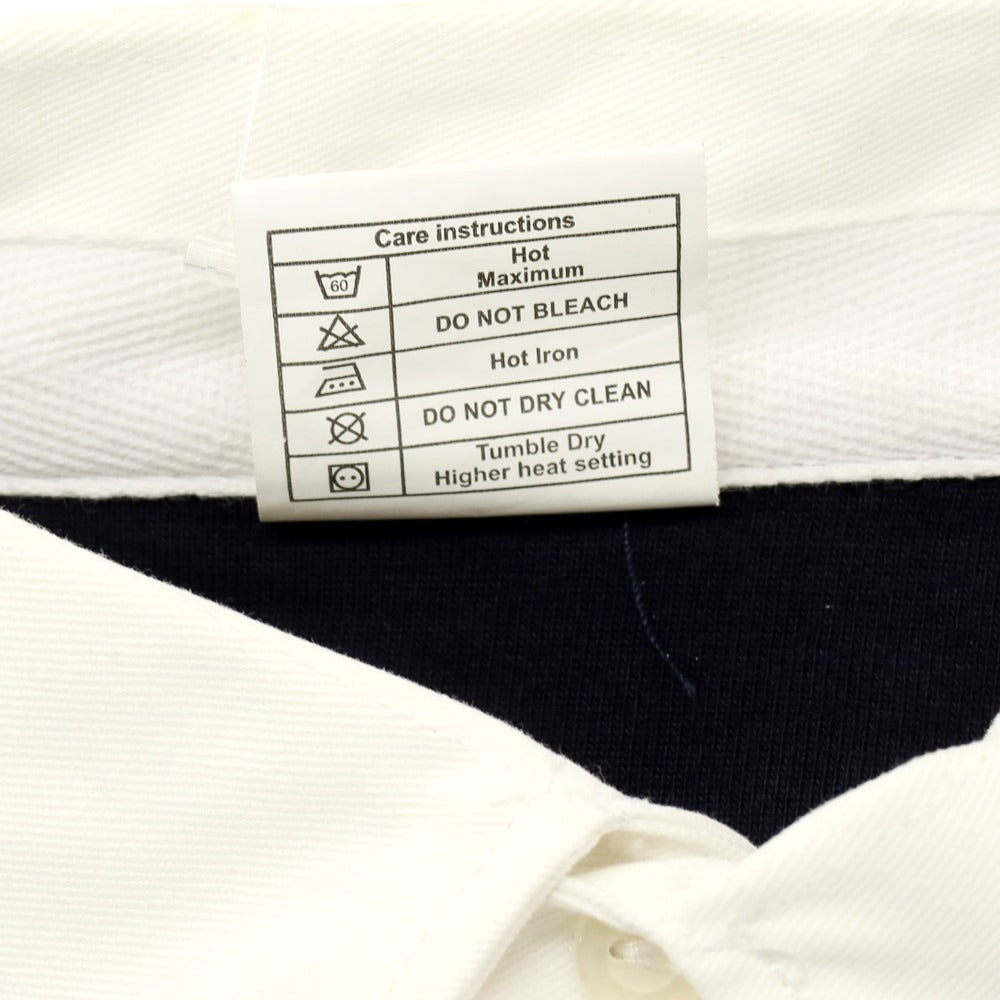 【中古】ミリタリー MILITARY イギリス軍 コットン 長袖ポロシャツ ネイビー【 3 】【 状態ランクB 】【 メンズ 】