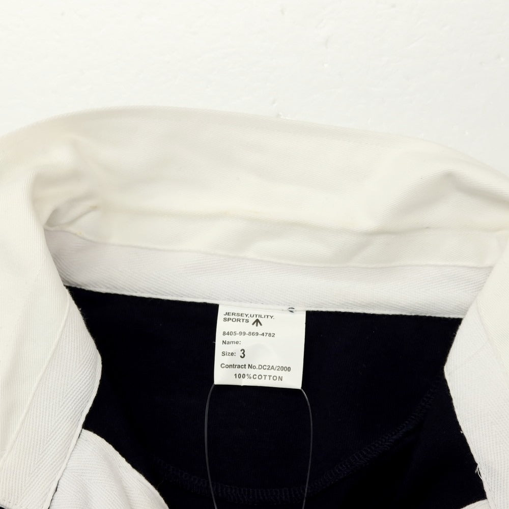 【中古】ミリタリー MILITARY イギリス軍 コットン 長袖ポロシャツ ネイビー【 3 】【 状態ランクB 】【 メンズ 】