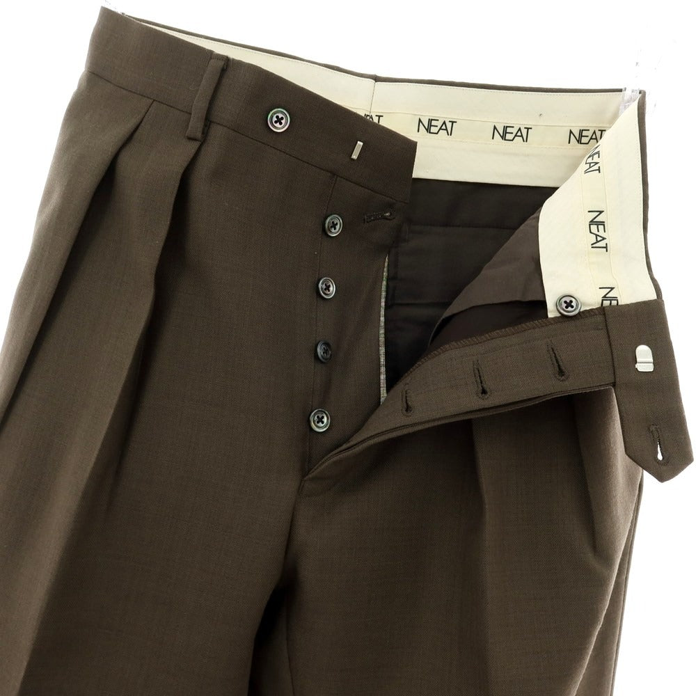 【中古】ニート NEAT ウール カジュアルスラックスパンツ トープ【サイズ46】【 状態ランクB 】【 メンズ 】