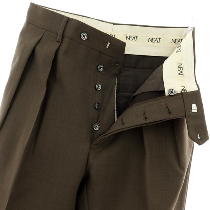 【中古】ニート NEAT ウール カジュアルスラックスパンツ トープ【サイズ46】【 状態ランクB 】【 メンズ 】