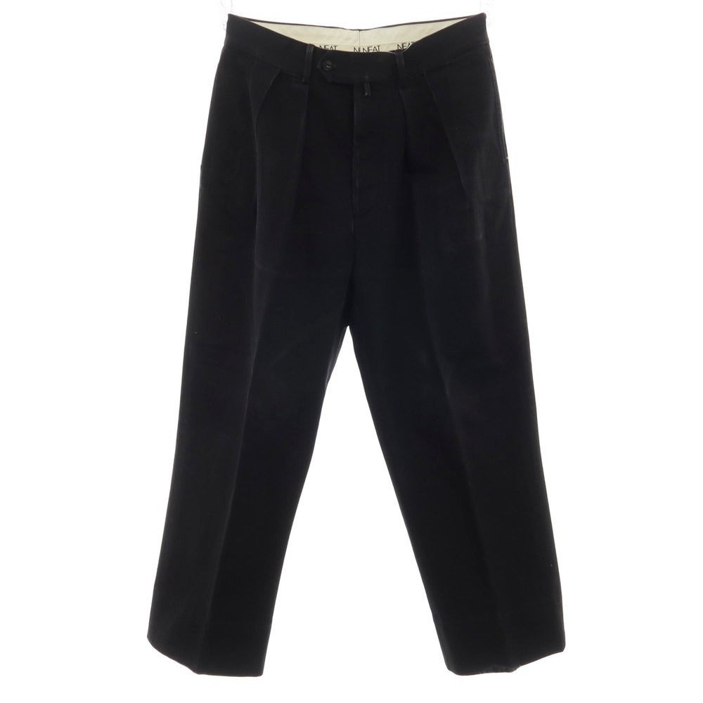 【中古】ニート NEAT コットン カジュアルスラックスパンツ ブラック【サイズ46】【 状態ランクC 】【 メンズ 】