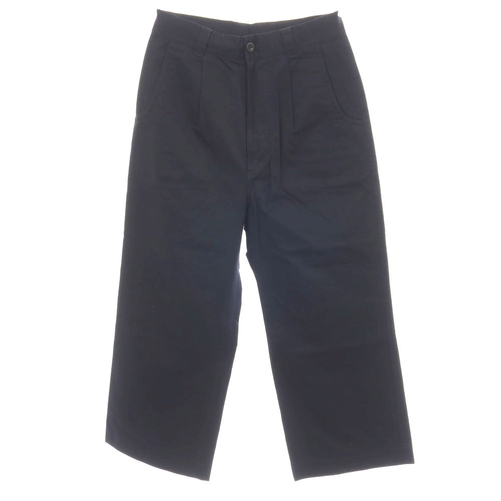 【中古】エムエイチエル MHL. コットン系 ワークパンツ ダークネイビー【サイズL】【 状態ランクB 】【 メンズ 】