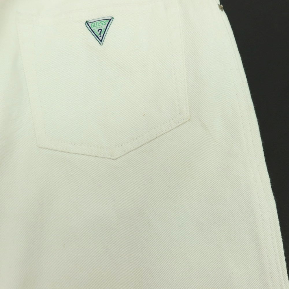 【中古】ゲス Guess 90’S デニムパンツ ホワイト【 サイズ34 】【 状態ランクD 】【 メンズ 】 [APD]
