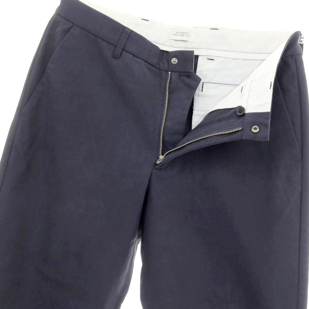 【中古】サタデーズ ニューヨークシティ Saturdays NYC コットン系 ワークパンツ ネイビー【サイズ表記なし（L位）】【 状態ランクB 】【 メンズ 】