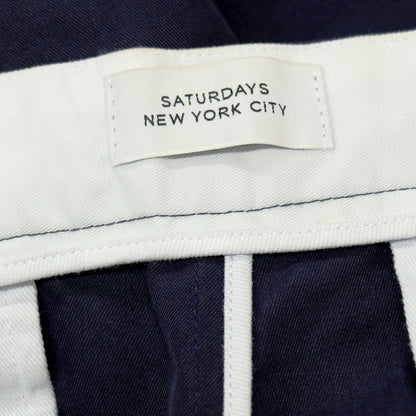 【中古】サタデーズ ニューヨークシティ Saturdays NYC コットン系 ワークパンツ ネイビー【サイズ表記なし（L位）】【 状態ランクB 】【 メンズ 】