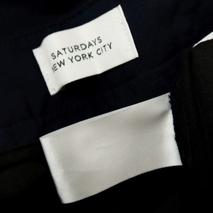 【中古】サタデーズ ニューヨークシティ Saturdays NYC ストレッチ ポリエステル系 カジュアルスラックスパンツ ネイビー【サイズ32】【 状態ランクB 】【 メンズ 】