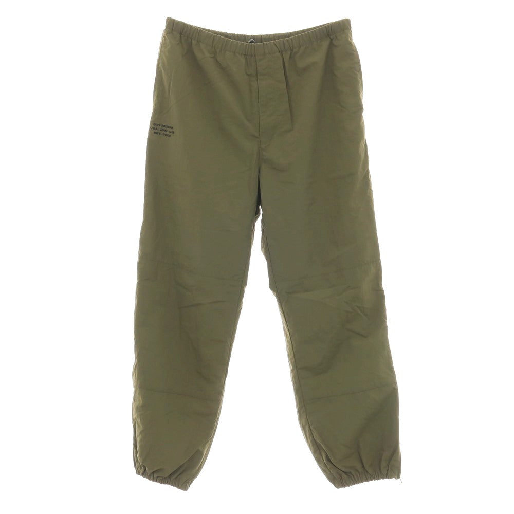 【中古】サタデーズ ニューヨークシティ Saturdays NYC Training Pants ナイロン イージーパンツ オリーブ【サイズL】【 状態ランクB 】【 メンズ 】