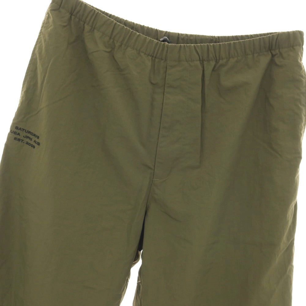 【中古】サタデーズ ニューヨークシティ Saturdays NYC Training Pants ナイロン イージーパンツ オリーブ【サイズL】【 状態ランクB 】【 メンズ 】