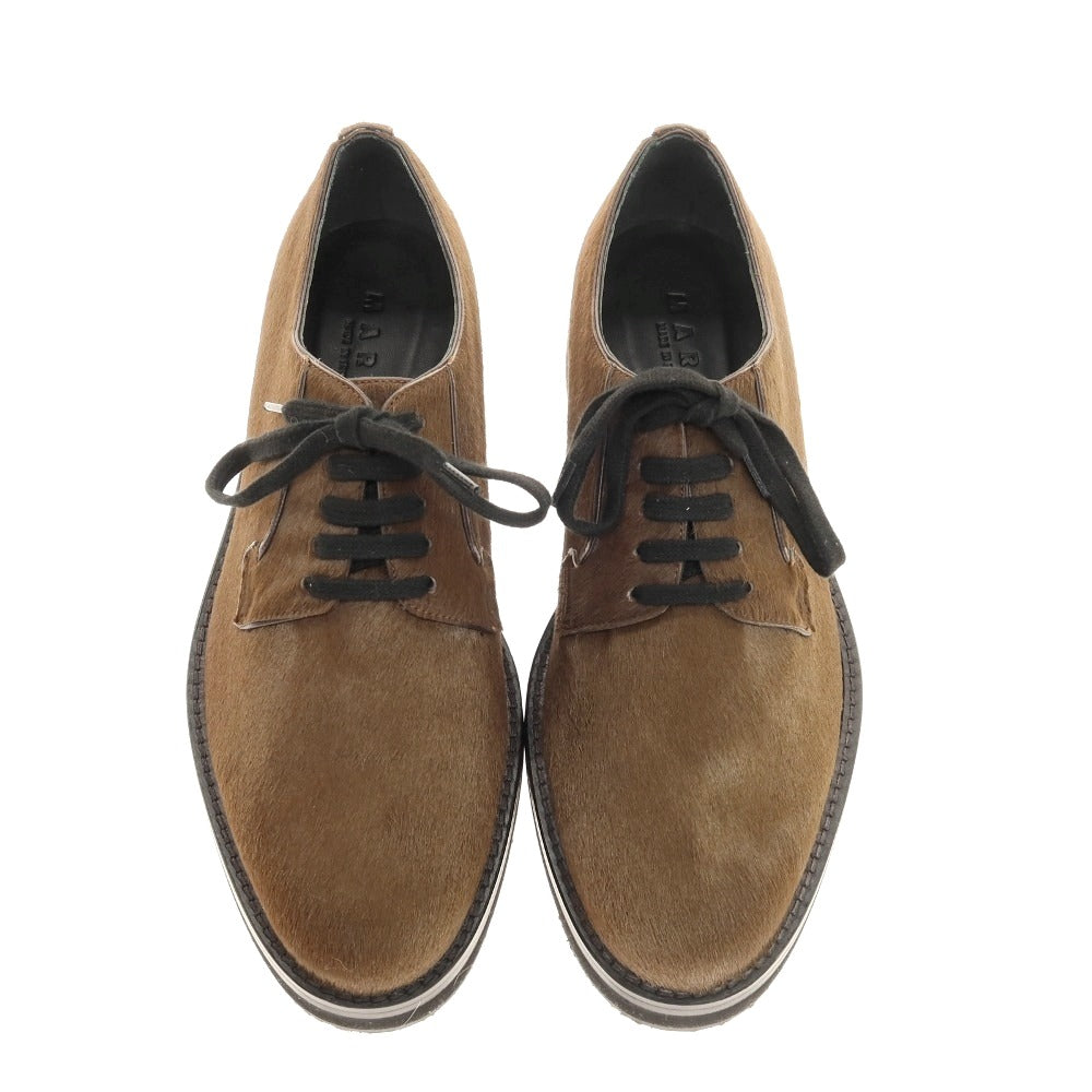 【中古】【未使用】マルニ MARNI ハラコ プレーントゥシューズ ブラウン【サイズ42】【 状態ランクS 】【 メンズ 】