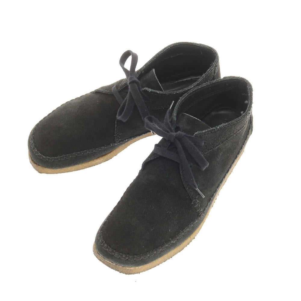 【中古】クラークス Clarks スエード モカシンブーツ ブラック【サイズUK7 1/2】【 状態ランクC 】【 メンズ 】[CPD]